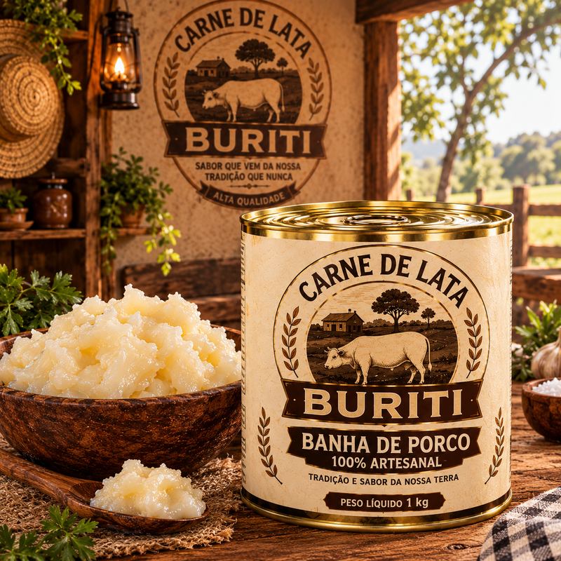 Lata de banha 1kg