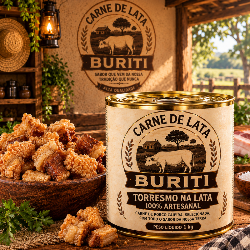 Torresmo na lata 1 kg