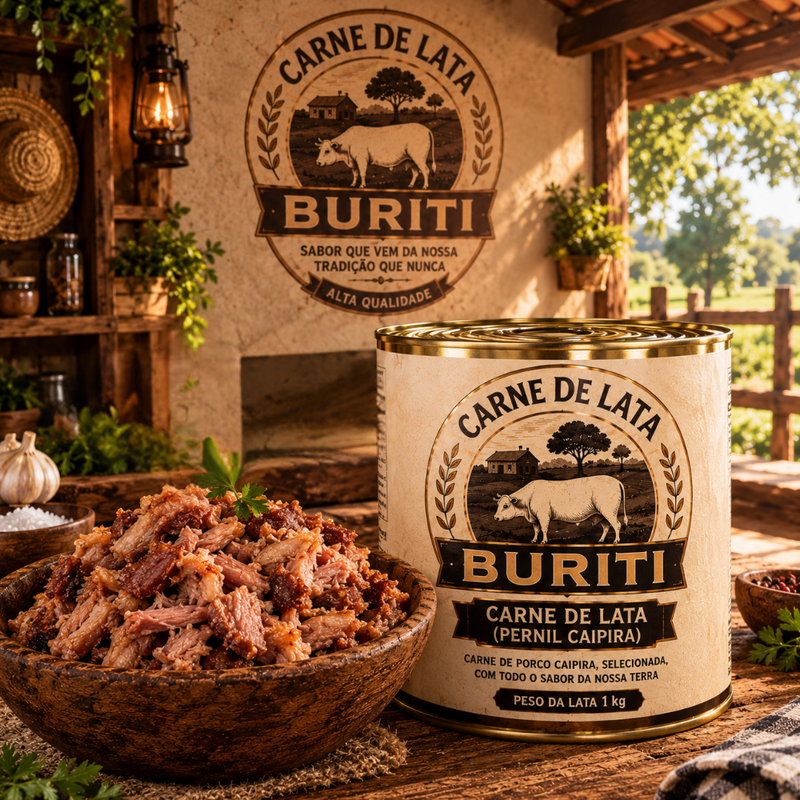 Carne de lata 1 kg (pernil caipira)